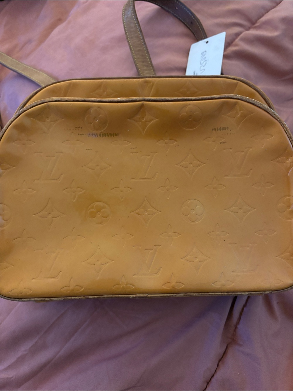Louis Vuitton Yellow Monogram Vernis Shoulder Bag